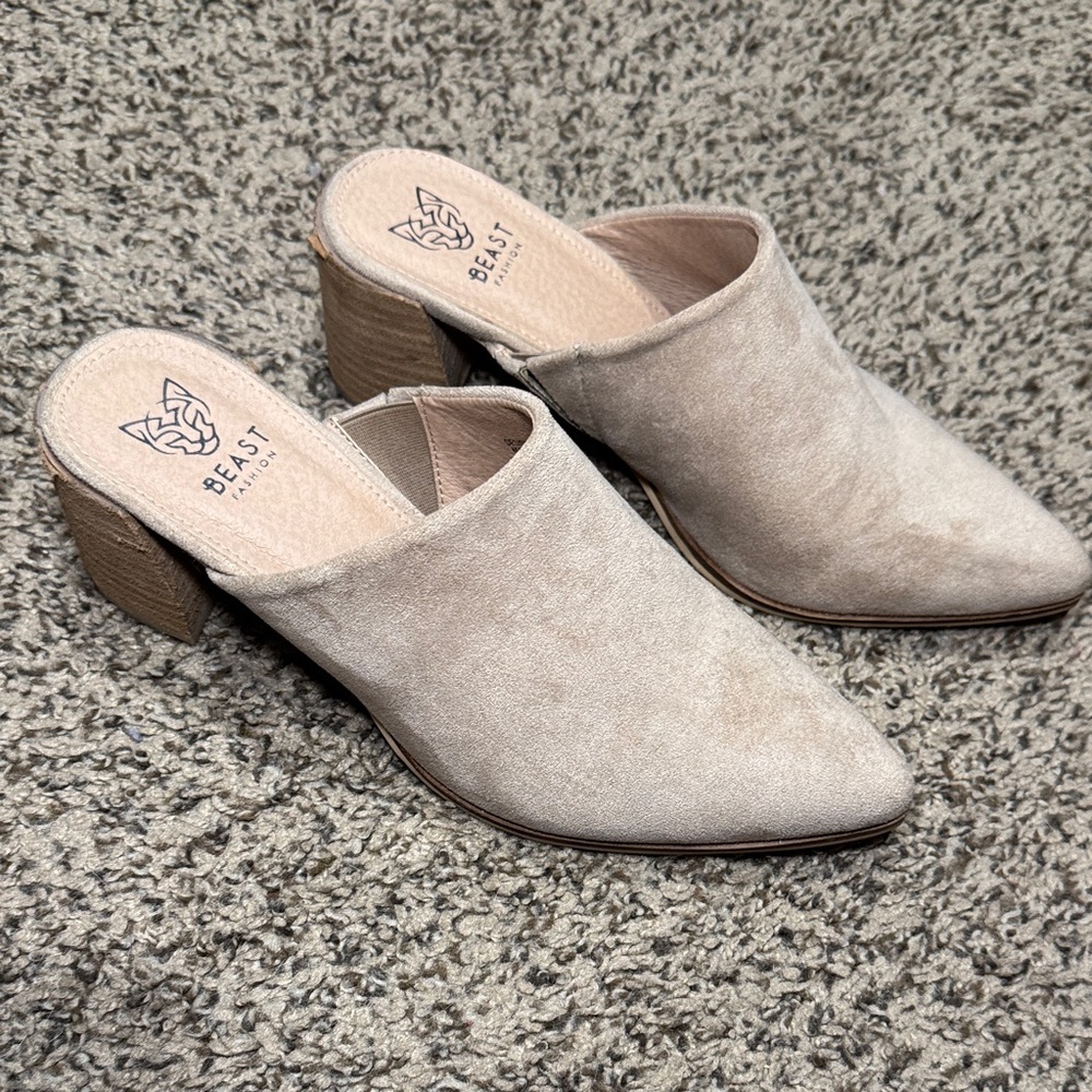 BEAST FASHION Cream Mules